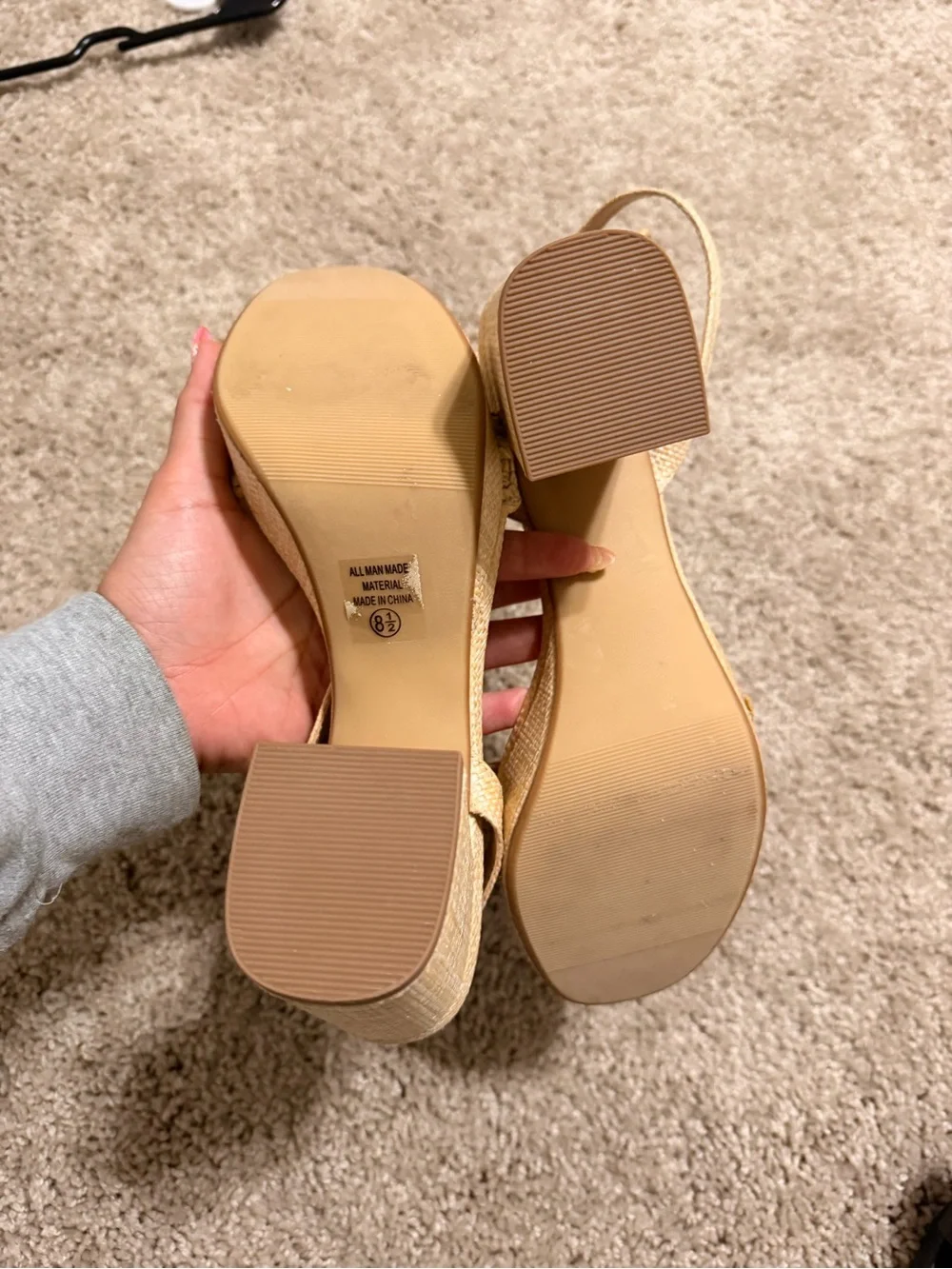 Bratz Doll Style Raffia Wedges